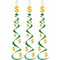 Party Central Club Pack of 18 Green and Yellow Dollar Sign Whirl Hanging Decorations 30"